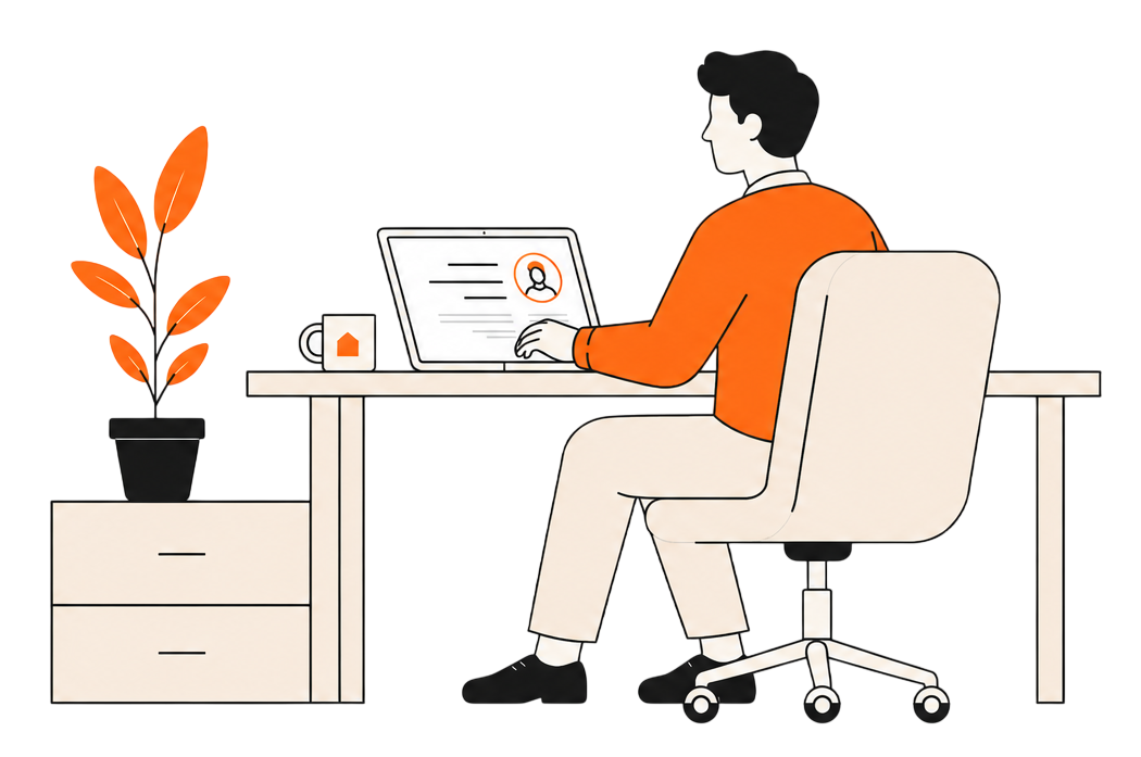 Remote hiring illustration
